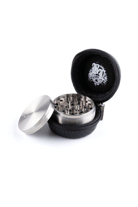 Stainless steel grinder 5.9cm 4-piece. Black Leaf Steely Dan