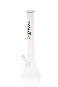 Zenit Bong Beaker 5mm clear Megacut mit Kickloch Logo schwarz 18,8