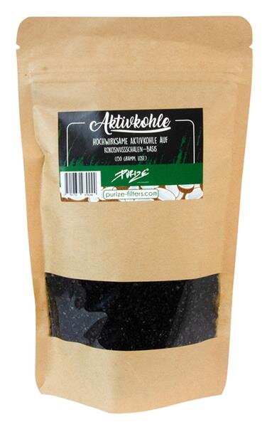 Purize activated carbon loose coconut shells 150g