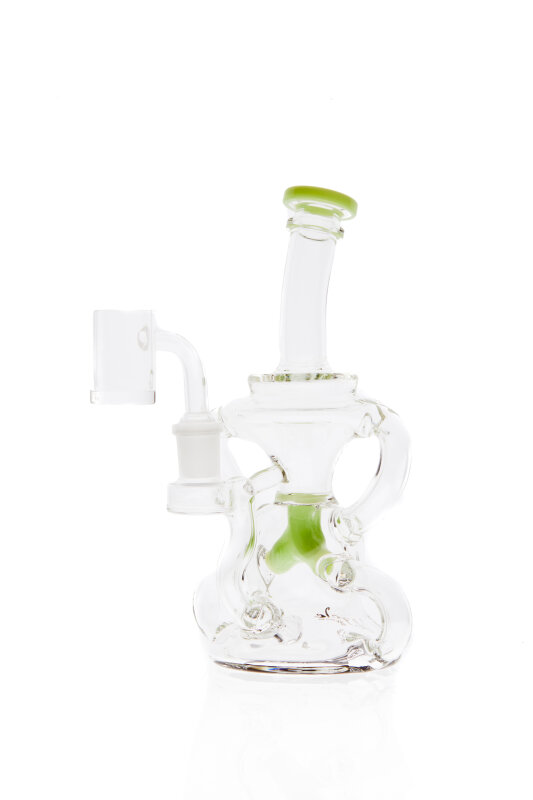 Blaze Recycler Dab Rig Ölbong grün mit Banger 14,5