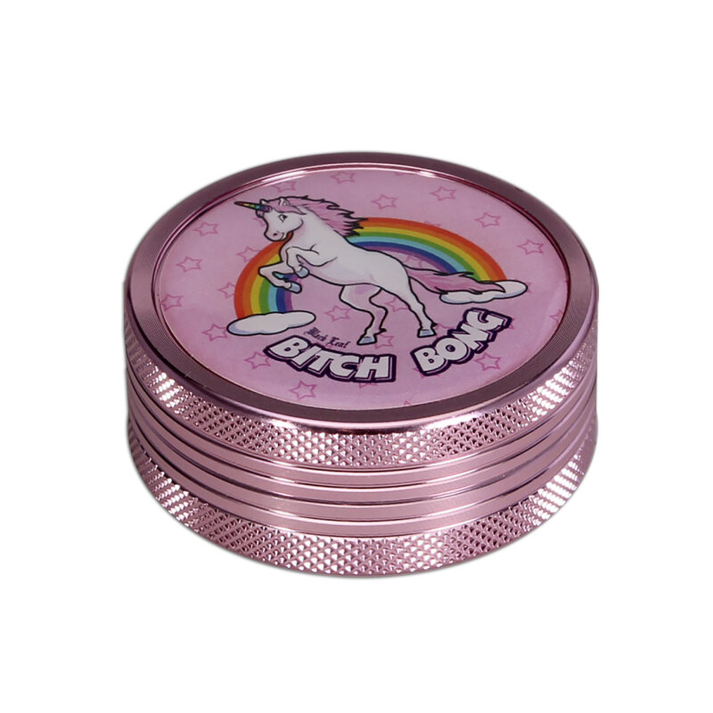 Aluminum mill Black Leaf 2-piece Ø 50 mm Bitch water pipe pink