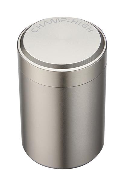 Aluminum stash tube storage container, silver
