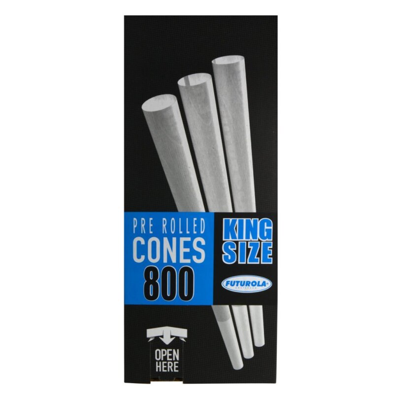 Futurola Pre-Rolles King Size Cones, box of 800