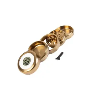 Alugrinder 4-teilig mit Feuchtigkeitsanzeige und Stash