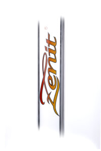 Zenit Bong Beaker Rasta 5mm ohne Kickloch, Hut Rasta 18,8, Höhe 60cm, Orange