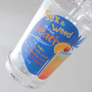 Black Leaf Becher Glasbong SEX + WEED