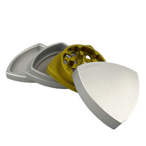 Gleichdick Alu Grinder 4-teilig Natur/Gold