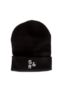 Schall & Rauch Basic Beanie Turn Up Knit Logo gestickt