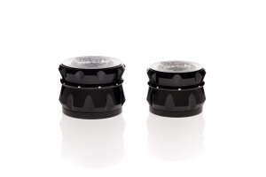 Aluminum mill Black Leaf 4-part Black Crown Ø 55 mm