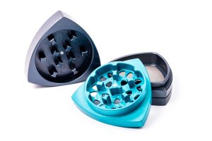 Gleichdick Alu Grinder 4-teilig Stahlblau/Türkis