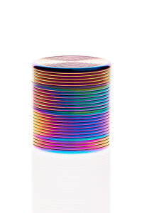 Aluminum mill Black Leaf grooves 4 parts Ø 40mm oil paints