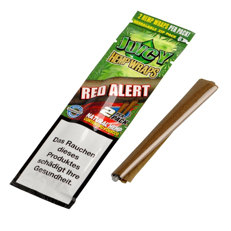 Juicy Jays Hemp Wraps Red Alert 2 pieces