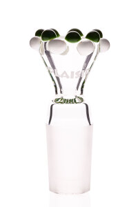 Plaisir Flutschkopf double crown green-white 18.8