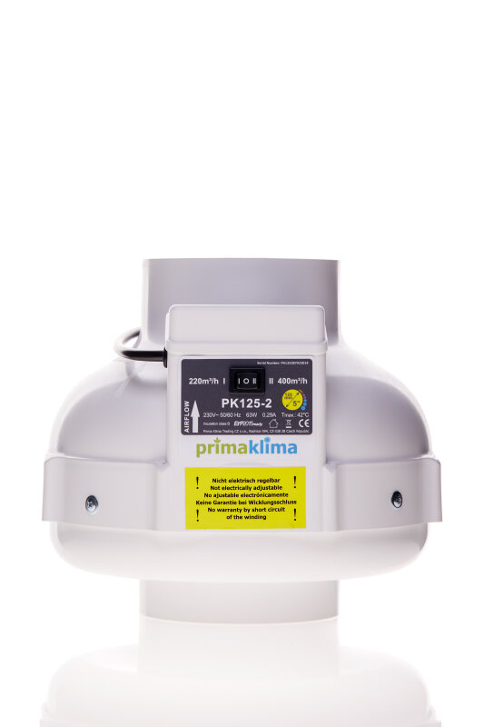 RVK 125 mm Prima Klima 2 levels 220 m³/h and 400 m³-h