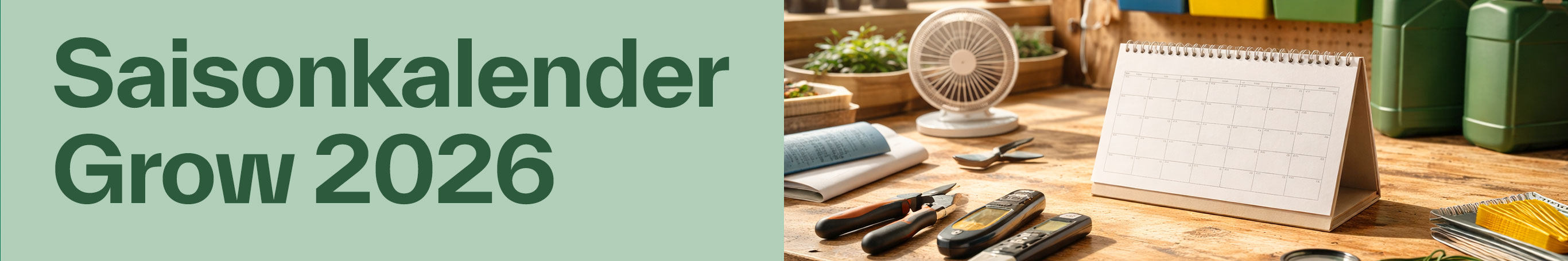 Saisonkalender Grow 2026 – Monatsübersicht für Indoor- und Outdoor-Pflanzenkultur